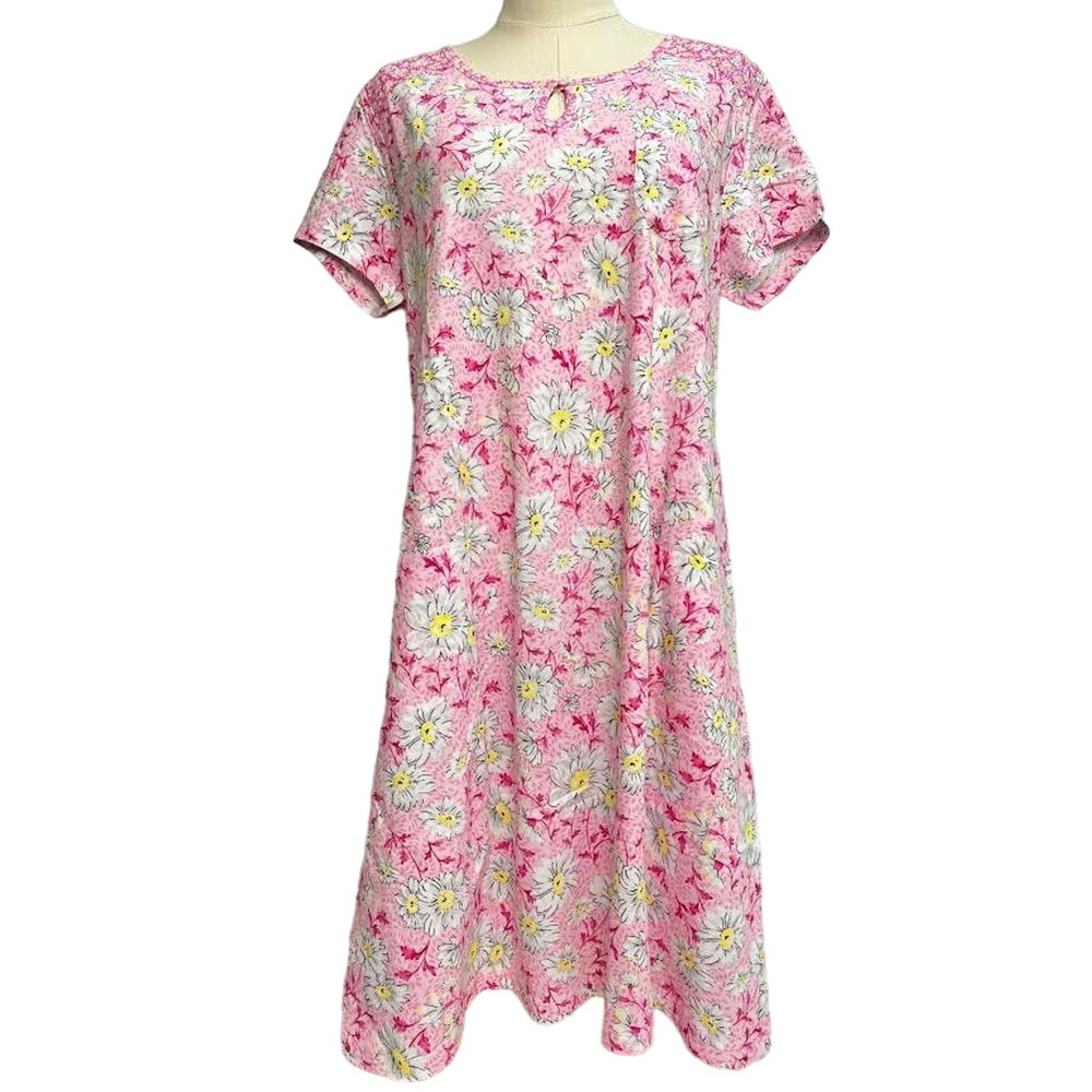 NEW! Carole Hochman Meadow Floral 100%‎ Cotton 2-Pack Sleepshirts LARGE(PINK)